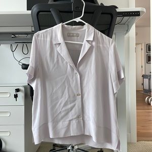 Everlane light purple / lavender silk top